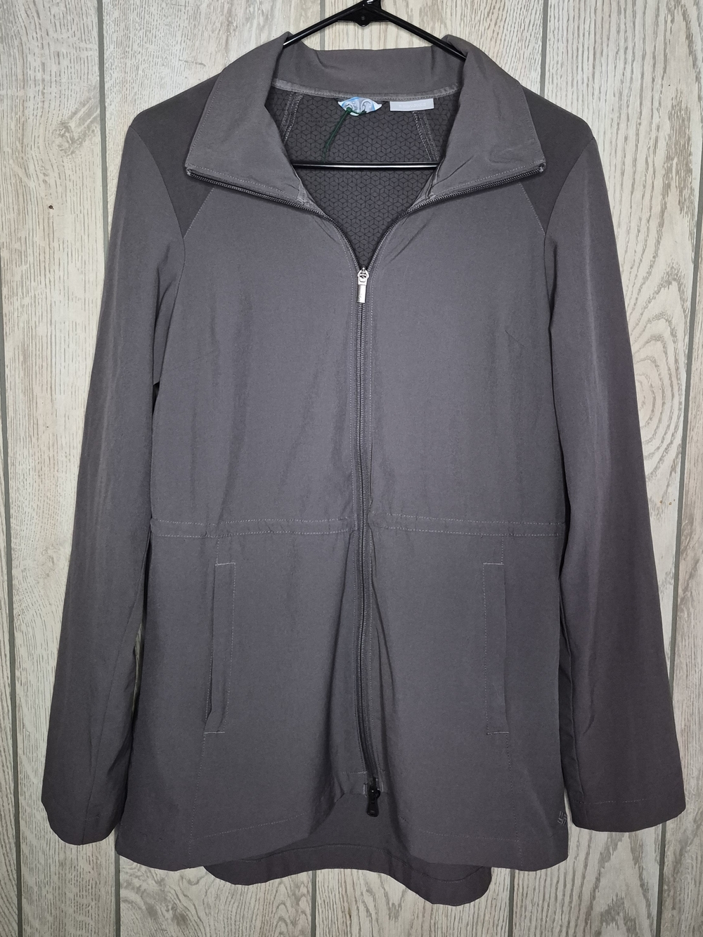 Columbia Gray Full-Zip Lightweight Shirt Jacket